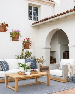 Berdine Teak Outdoor Coffee Table -McGee and Co Furniture Store Berdine