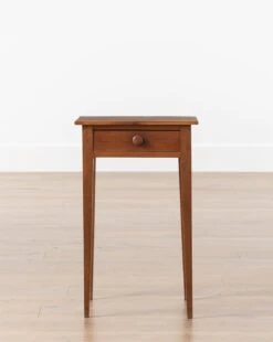 Vintage Cherry Side Table With Tapered Legs