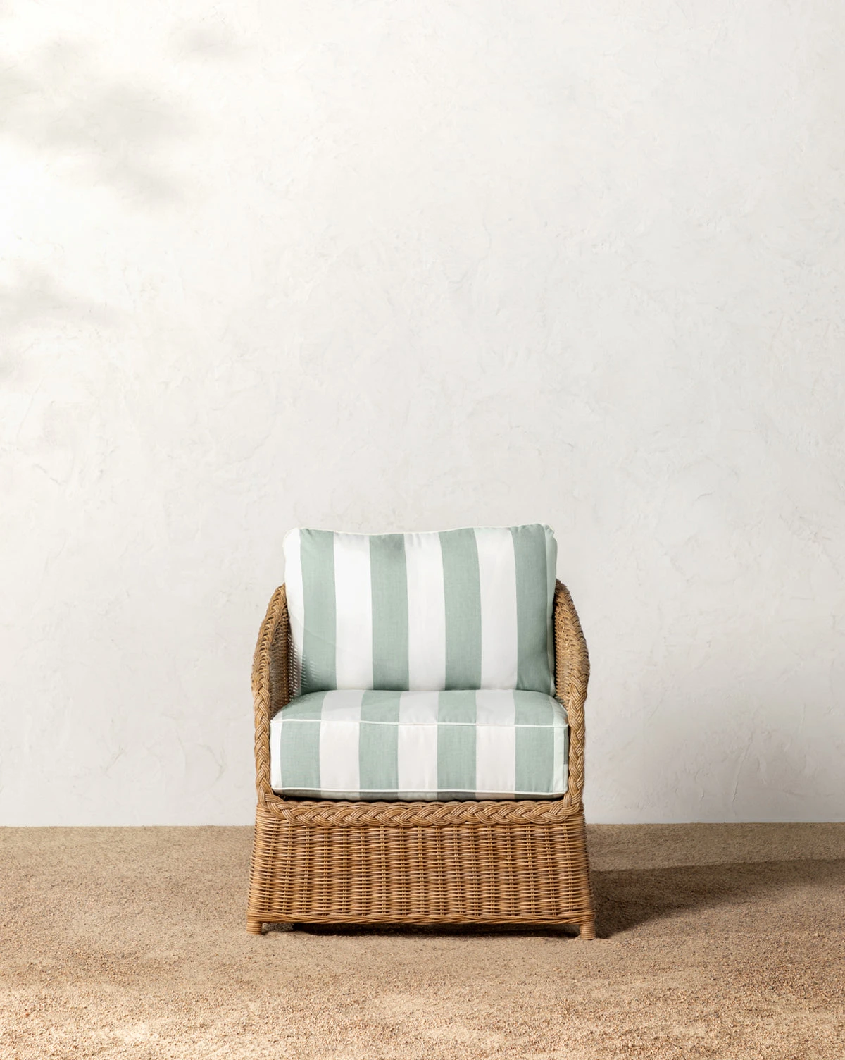 Haviland Outdoor Lounge Chair With Striped Cushions 1 Haviland Outdoor Lounge Chair With Striped Cushions