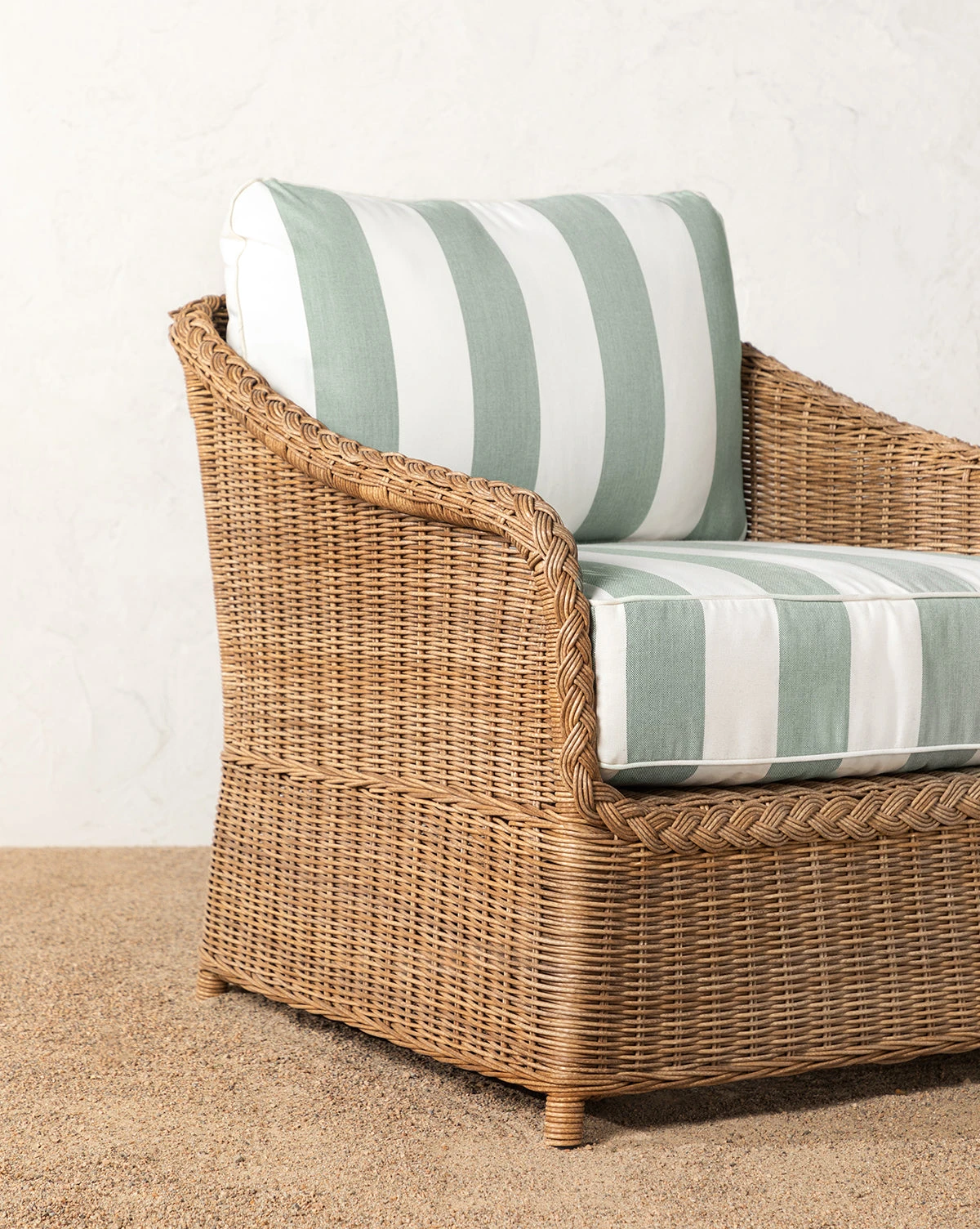 Haviland Outdoor Lounge Chair With Striped Cushions 4 Haviland Outdoor Lounge Chair With Striped Cushions - Image 4