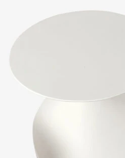 Leilani Side Table -McGee and Co Furniture Store LeilaniSideTable MFRN2233 WHT OS D1