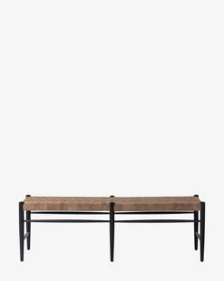 Ollie Woven Leather Bench
