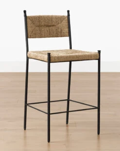 Peregrine Stool -McGee and Co Furniture Store PeregrineStool MFRN3184 BLK CS D1 T