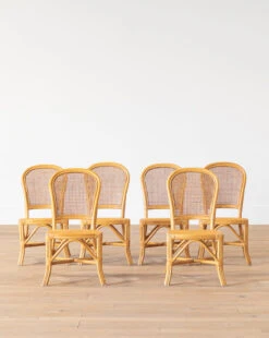 Vintage Bamboo Chairs (Set Of 6)